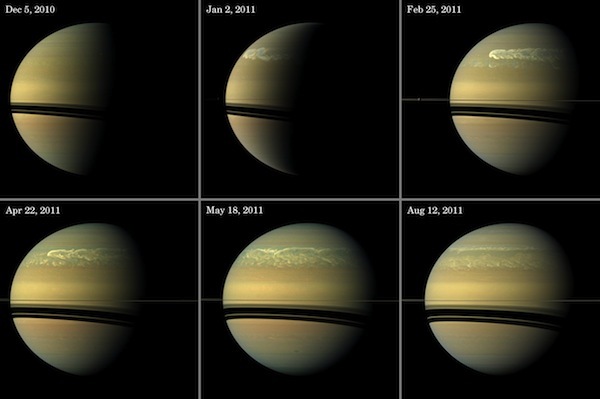 series of images from NASA’s Cassini spacecraft