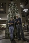 Giant Holiday Book Tree Erected In Mathewson-IGT Knowledge Center