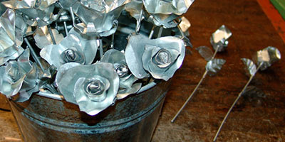 Sheet metal students design forever rose